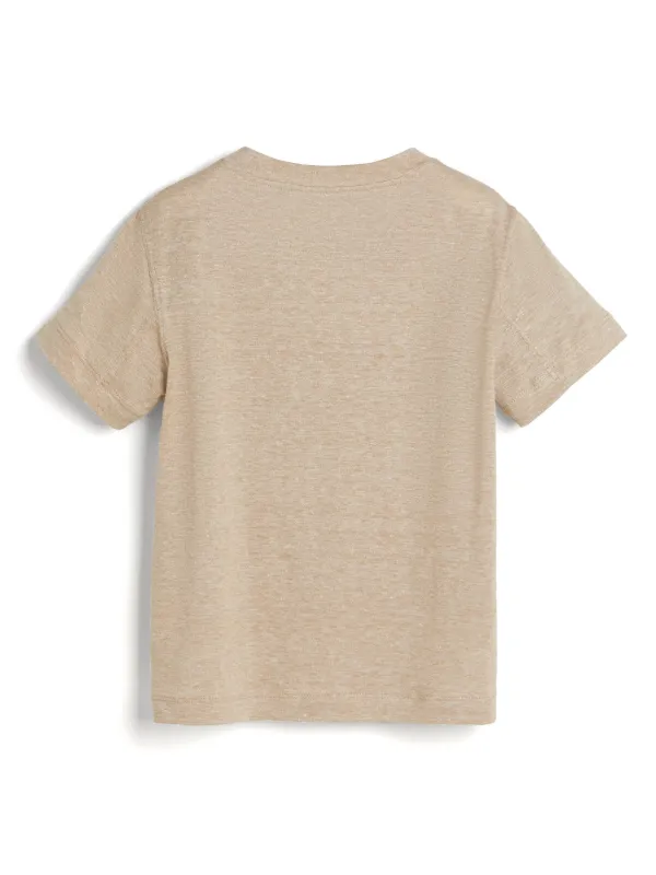 Brunello Cucinelli Kids graphic-print linen-blend T-shirt