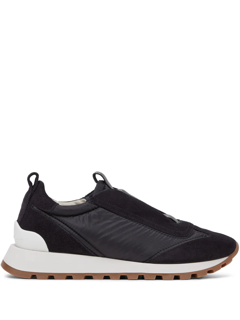 Shop Brunello Cucinelli Monili-embellished Slip-on Sneakers In Black