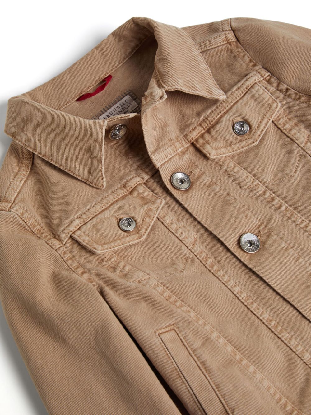 Shop Brunello Cucinelli Buttoned Denim Jacket In 褐色