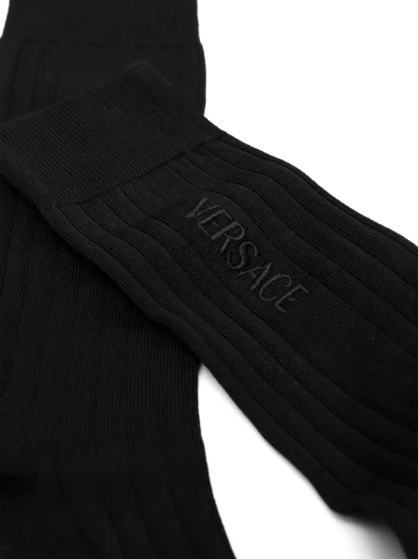 Versace ロゴ 靴下 | ブラック | FARFETCH JP