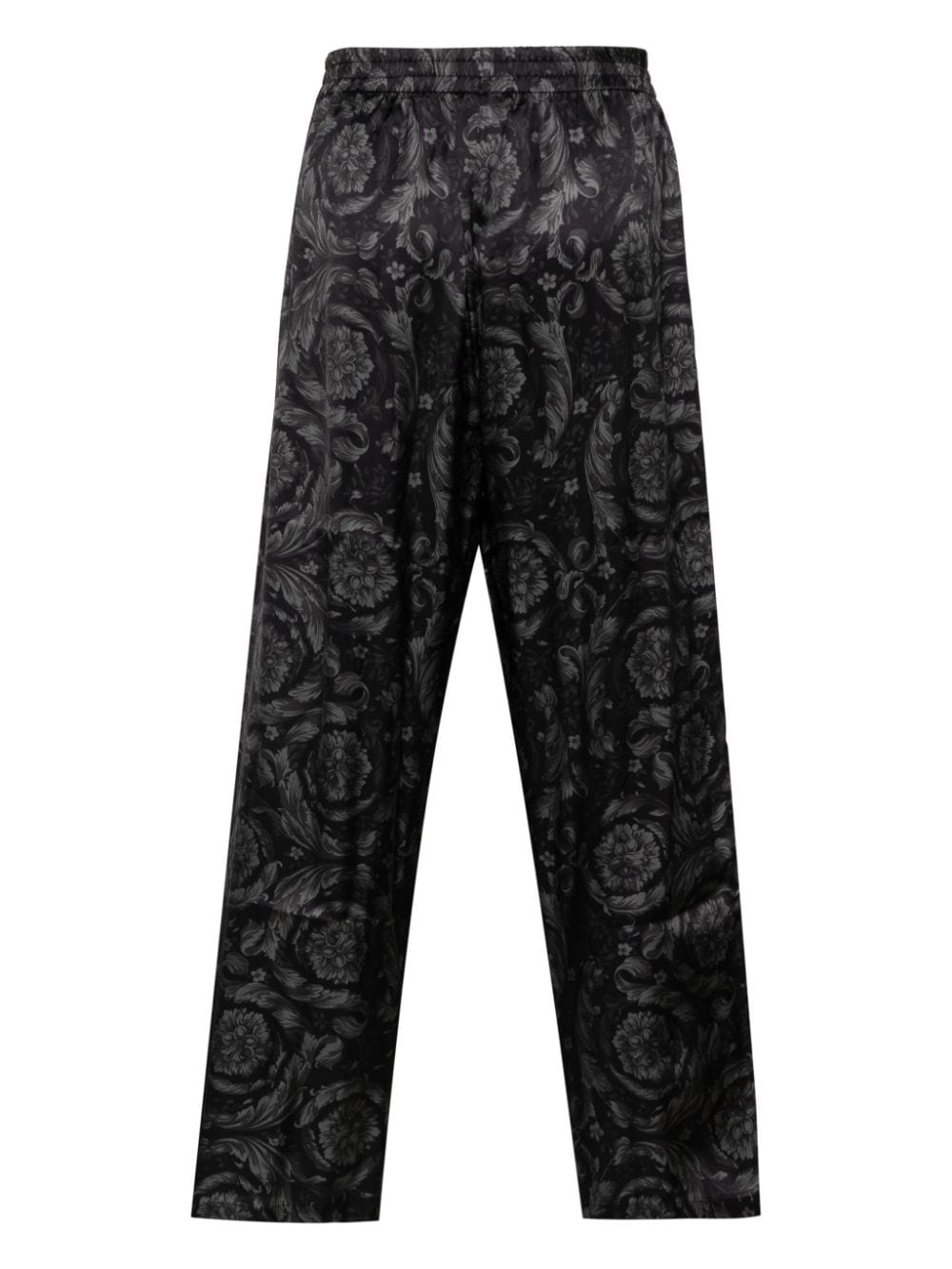 Versace Barocco-print velvet pajama trousers - Zwart