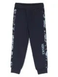 Versace Kids Barocco-print cotton track pants - Blue