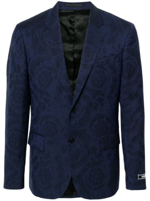 Versace Barocco-jacquard single-breasted blazer