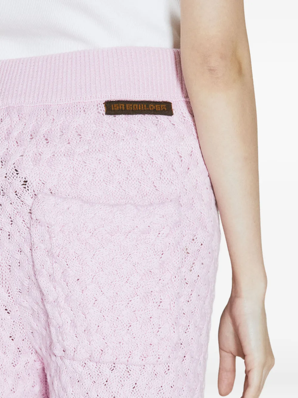 Isa Boulder Broek met kabelweving Roze