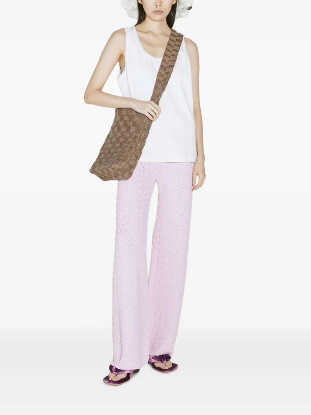 Isa Boulder Cableweave trousers | Flared & Bell-Bottom Pants | Image 2