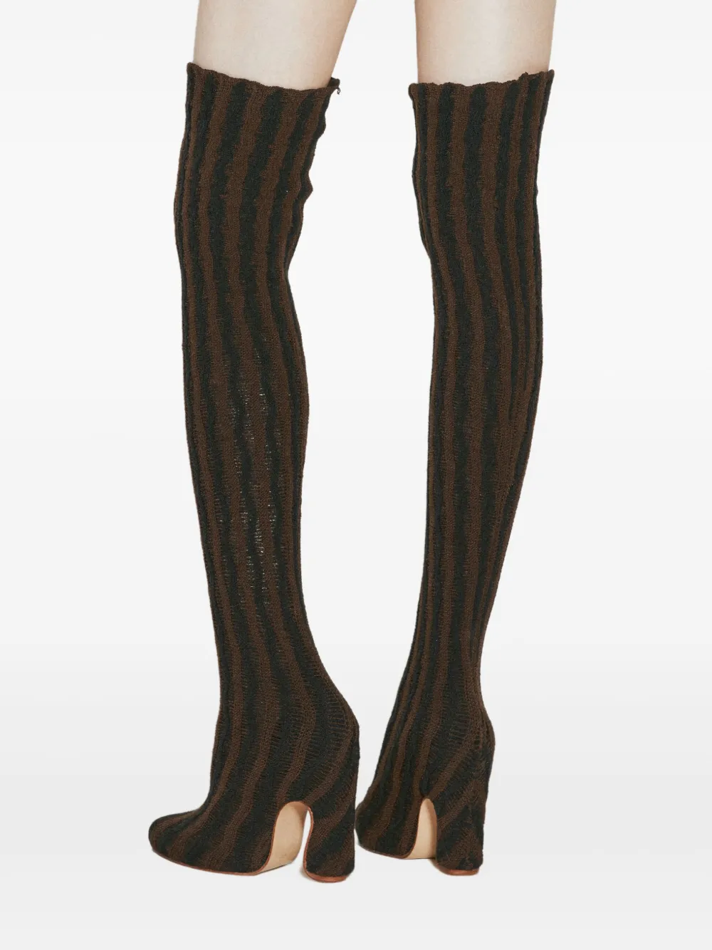 【関税込み】Isa Boulder ロングブーツ Isa Boulder 127mm Cactus Striped over-the-knee Boots | Brown