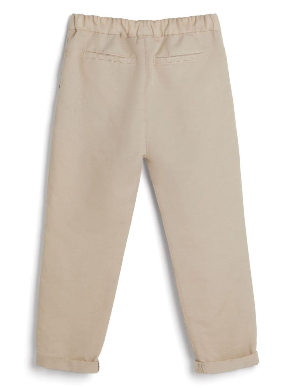 Shop Brunello Cucinelli Drawstring Tailored Trousers In 中性色