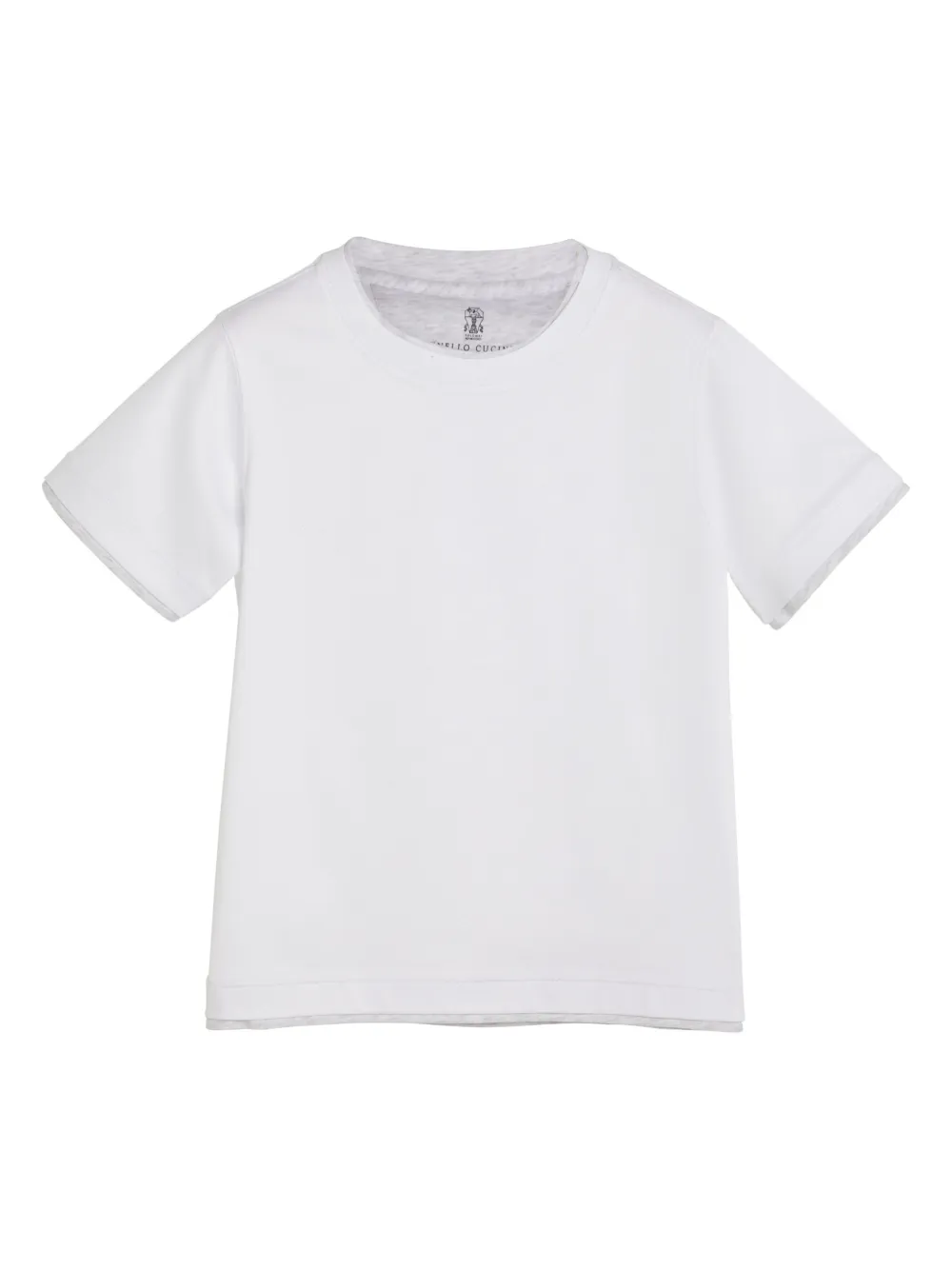 Brunello Cucinelli Kids crew-neck cotton T-shirt - Bianco