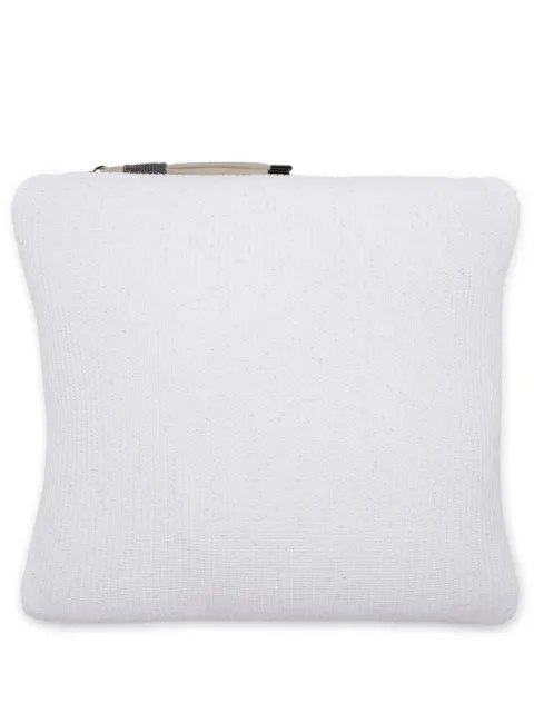 Brunello Cucinelli ribbed-knit square-shape cushion 