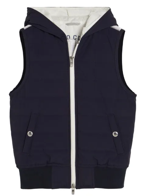 Brunello Cucinelli Kids padded hooded gilet 