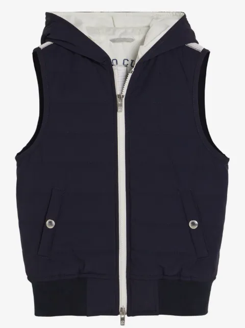 Brunello Cucinelli Kids Bodywarmer met capuchon