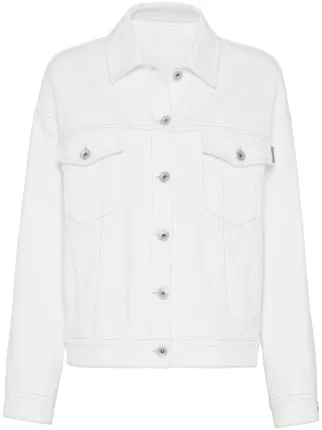 Brunello Cucinelli★素敵!Monili Bead Detail Denim Jacket 22393224_52525758_322.jpg