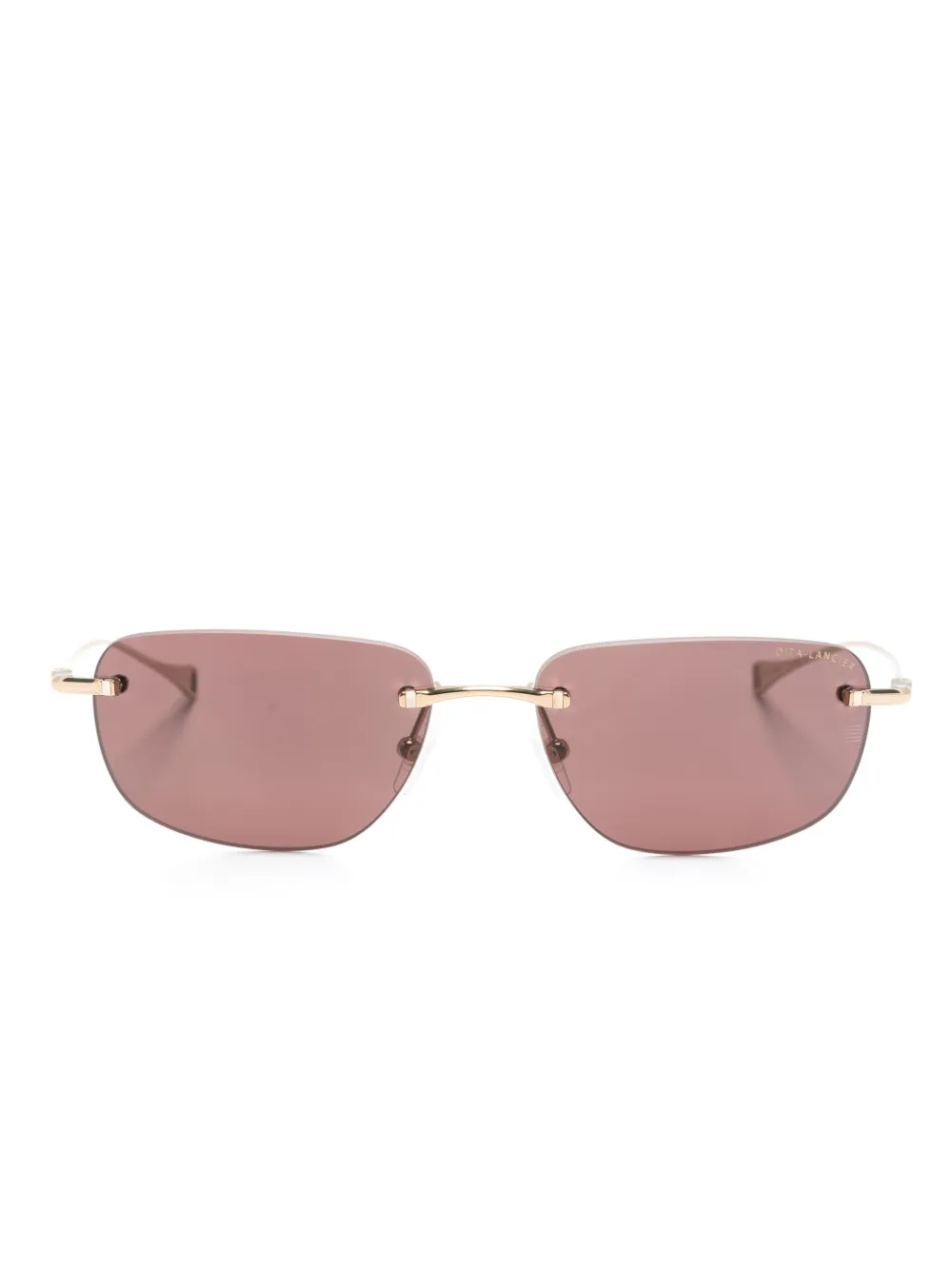 Dita Eyewear Dls-120 Rectangle-frame Sunglasses In Gold