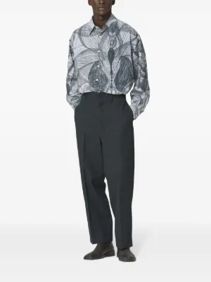 LEMAIRE Angkasapura シルクシャツ | グレー | FARFETCH JP