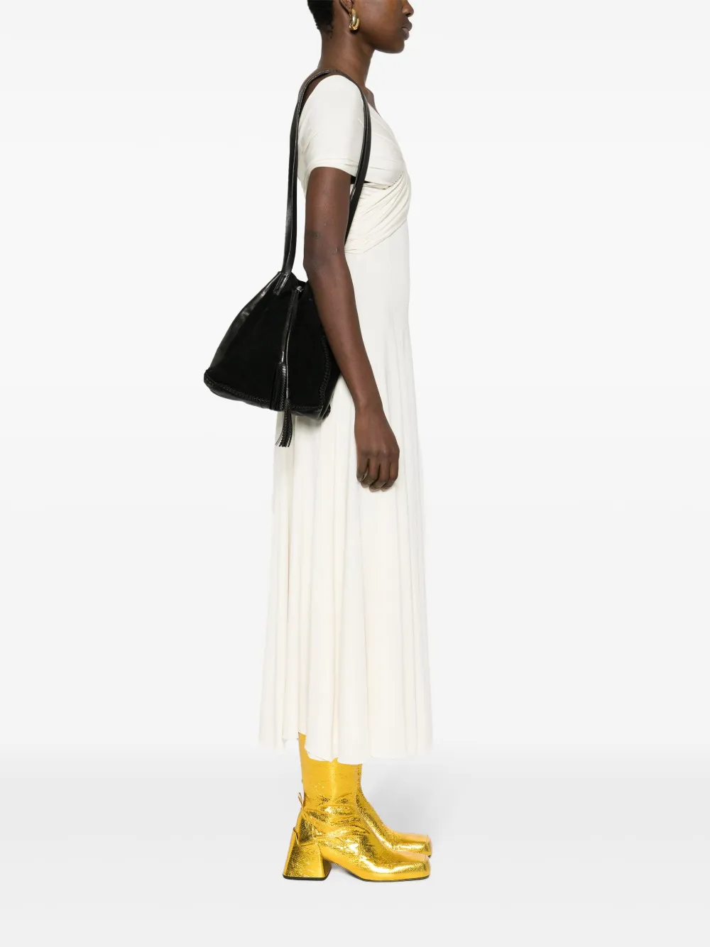 Prada Pre-Owned 1990s suede leather shoulder bag - Zwart