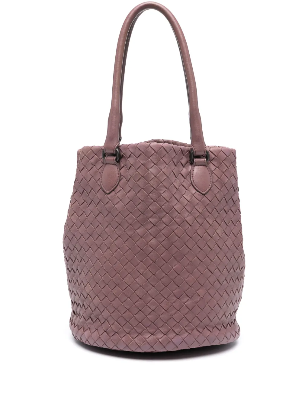 Pre-owned Bottega Veneta 2000s Intrecciato Bucket Bag In 紫色