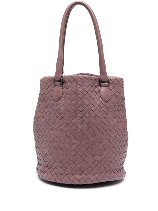 Bottega Veneta Pre Owned 2000s Intrecciato Bucket Bag Purple FARFETCH IE
