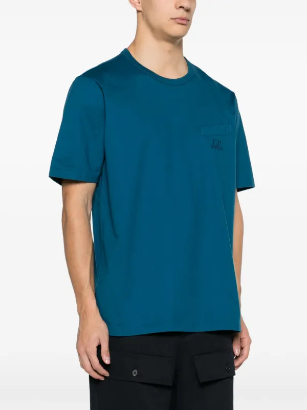 【送料&関税込】C.P. Company Blue T-shirt With Logo Embroide 22393449_53062549_600.jpg
