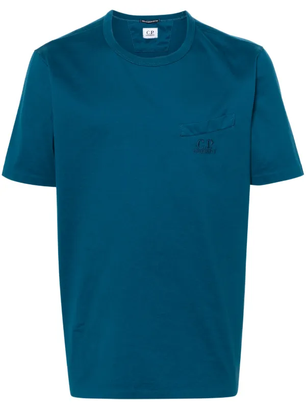 【送料&関税込】C.P. Company Blue T-shirt With Logo Embroide 22393449_53062549_600.jpg