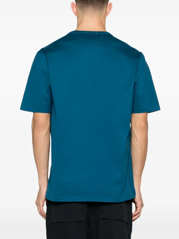 C.P. Company logo-embroidered Cotton T-shirt | Blue | FARFETCH