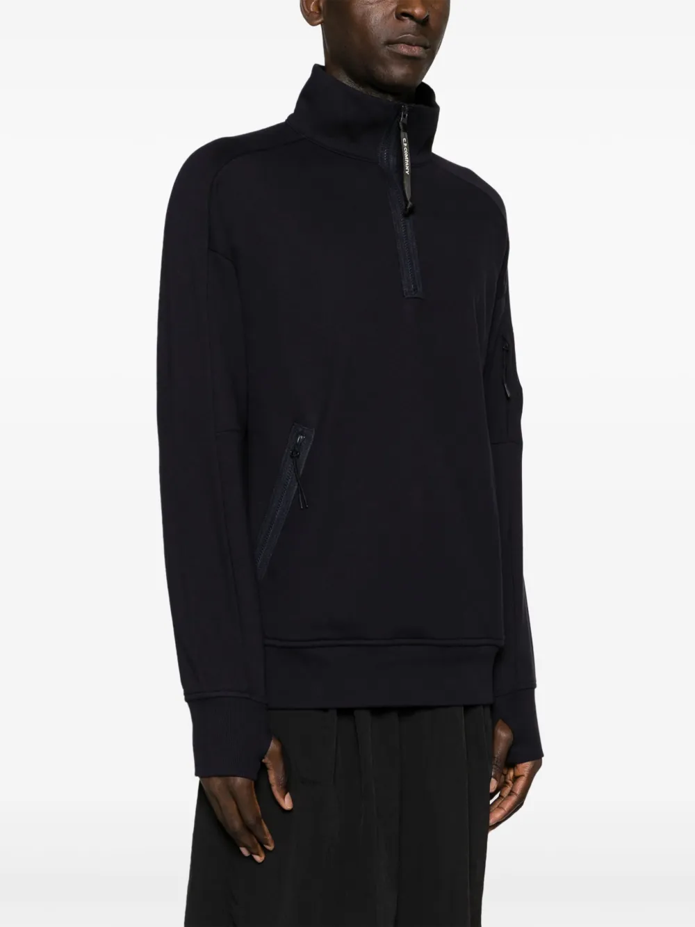C.P. Company Sweater met lensdetail Blauw