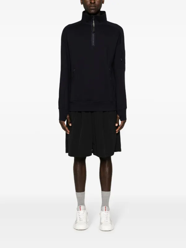 【送料&関税込】C.P. Company Lens-detailed Half Zipped Jumpe C.P. Company Lens-detail half-zip Jumper | White | FARFETCH