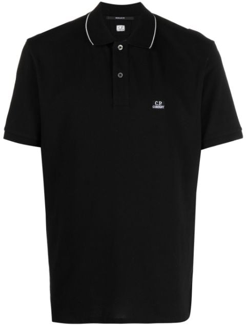 logo-patch piqué polo shirt