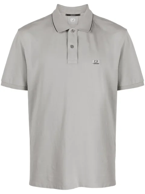 C.P. Company logo-patch piqué polo shirt