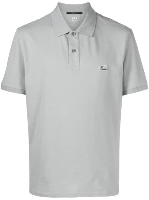 C.P. Company logo-patch piqué polo shirt