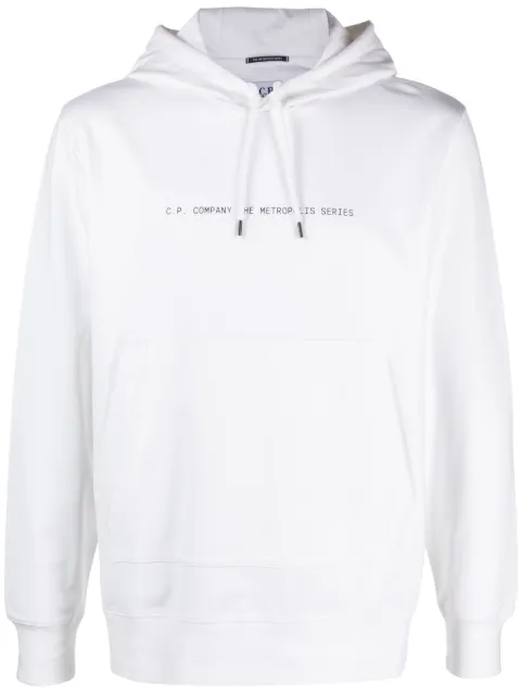 C.P. Company graphic-print stretch-cotton hoodie