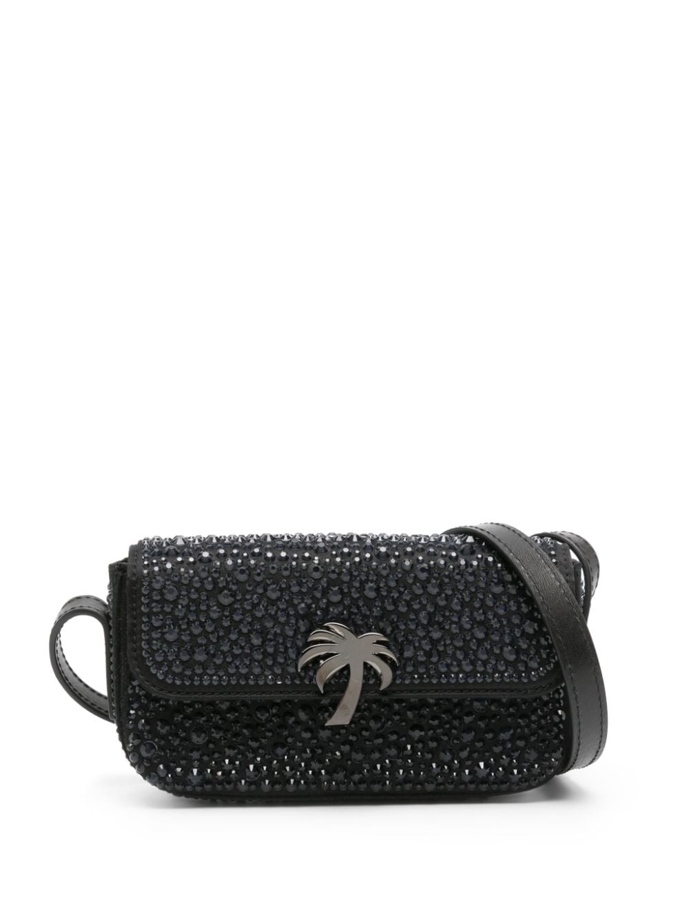 Palm Angels Crystal-embellished Shoulder Bag In Black