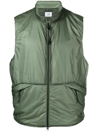 C.P. Company lens-detail zip-up Gilet | Green | FARFETCH GE