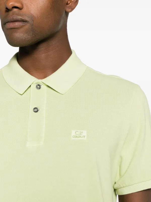 C.P. Company logo patch Pique Polo Shirt Green FARFETCH BH