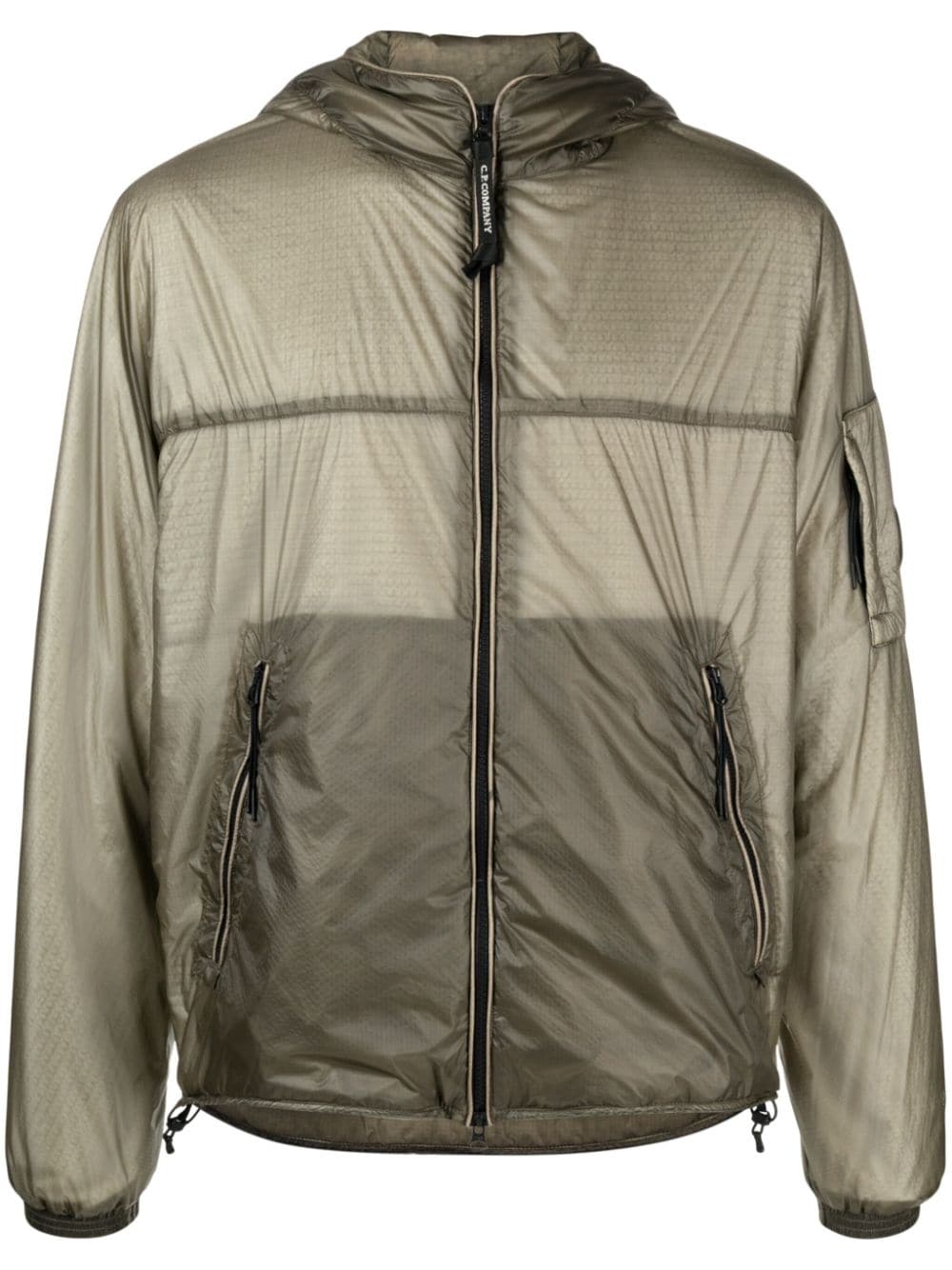 C.p. Company Hooded Ripstop Lightweight Jacket In Green