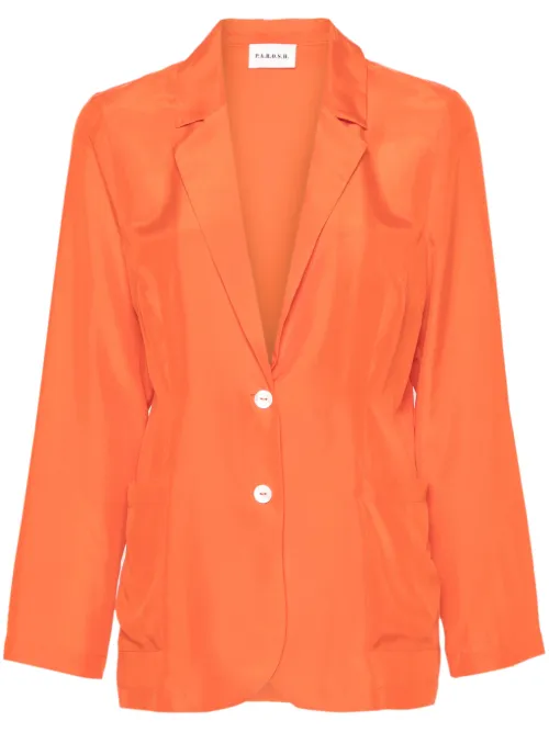 Blazer en soie à simple boutonnage - P.A.R.O.S.H. - Modalova
