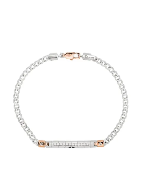 Zancan 18kt white and rose gold diamond bracelet