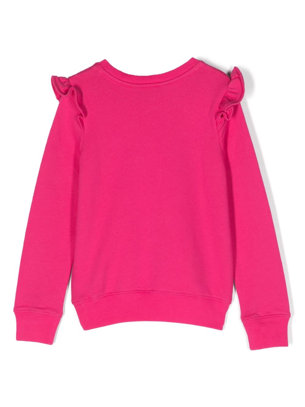 Shop Ralph Lauren Polo Pony Ruffled-detailed Sweatshirt In Rosa