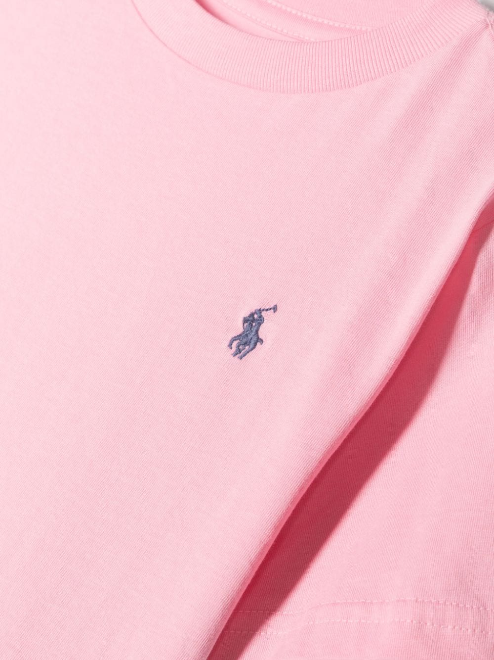 Ralph Lauren Kids T-shirt met borduurwerk Roze