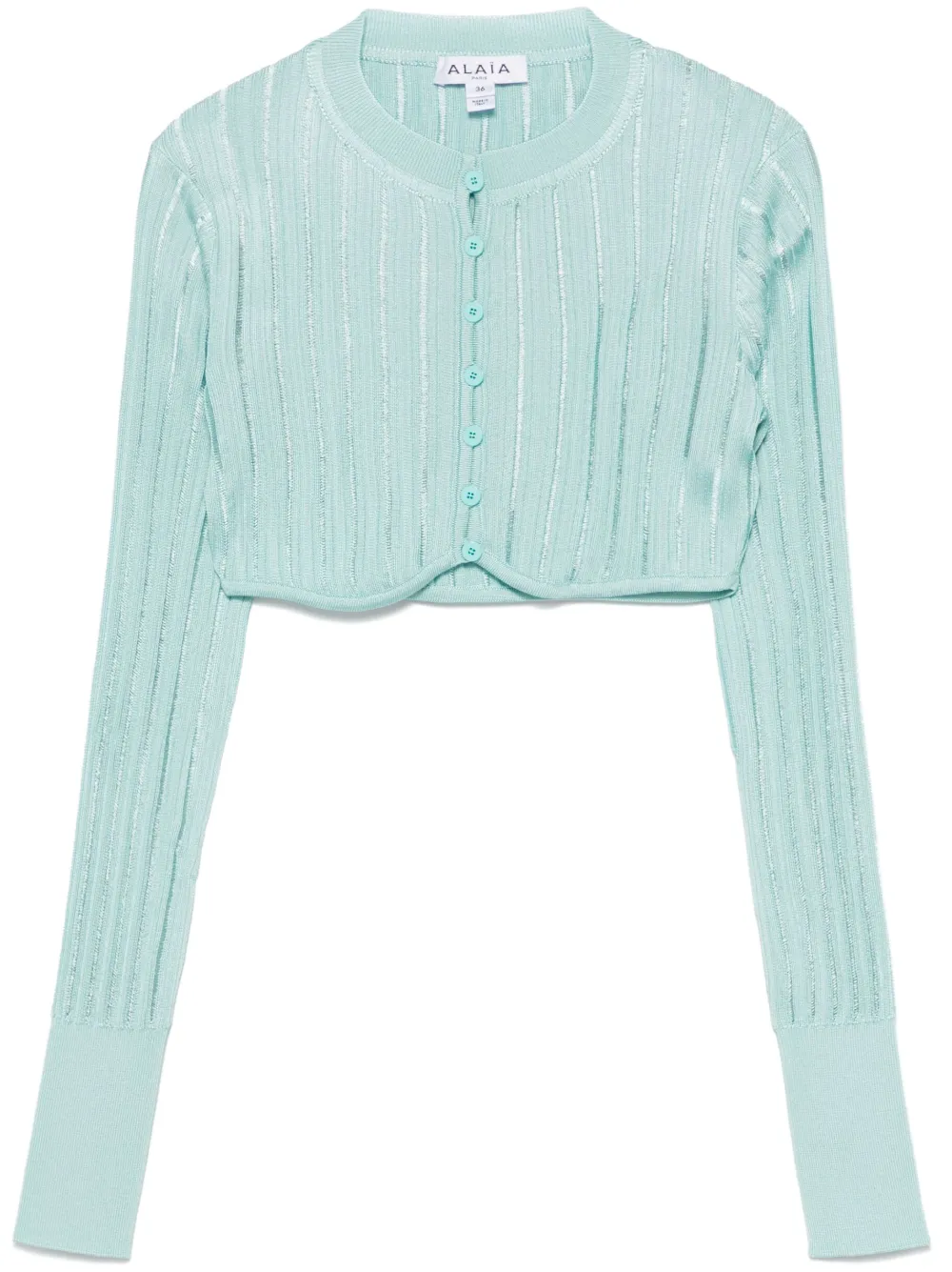 Alaïa Crinoline cropped cardigan | Blue | Image 1