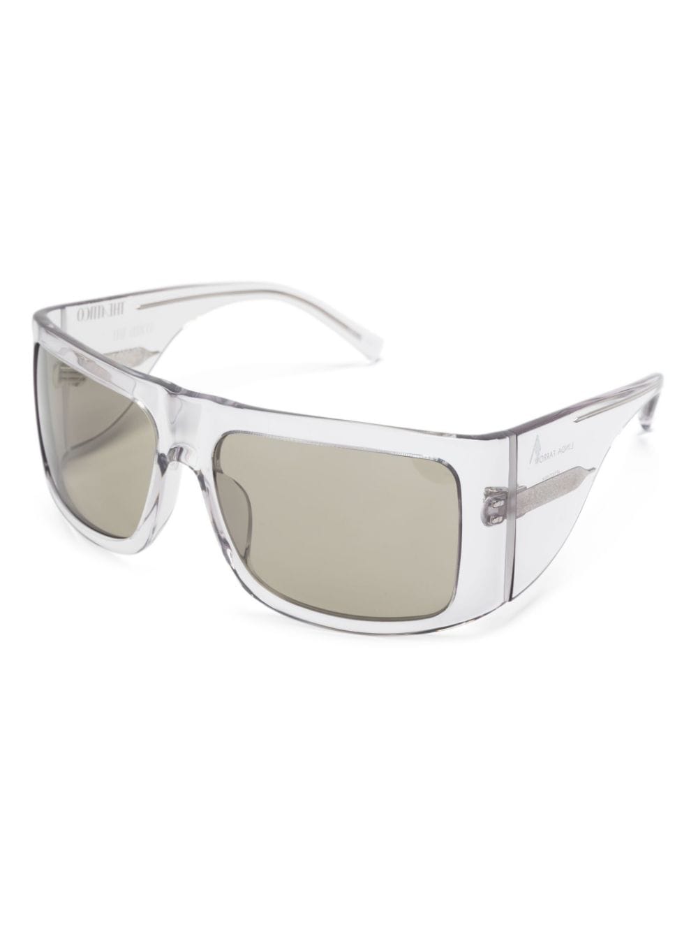 Shop Linda Farrow X  Andre Oversize Sunglasses In Neutrals