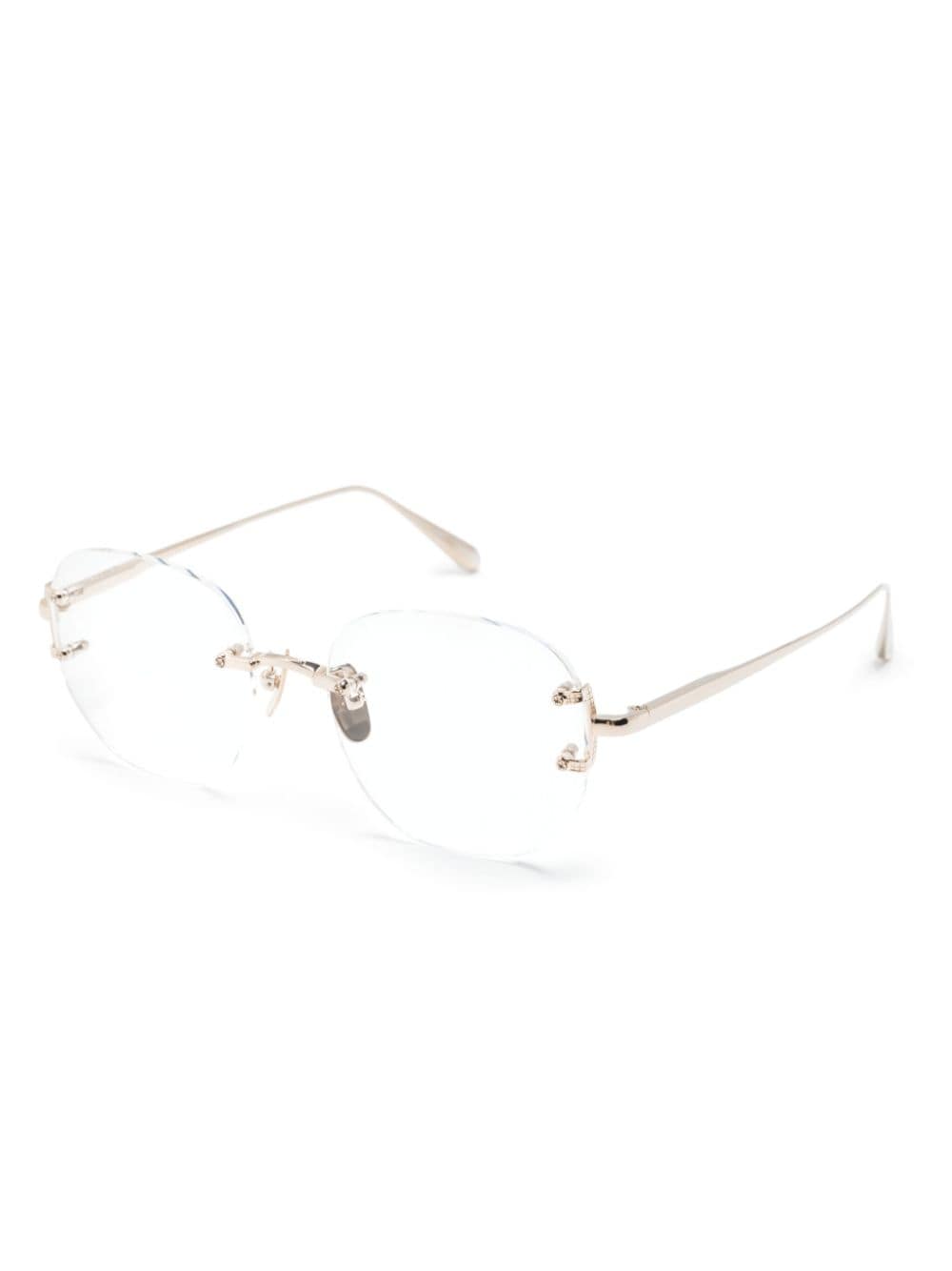 Shop Linda Farrow Sandor Wayfarer-frame Glasses In Gold