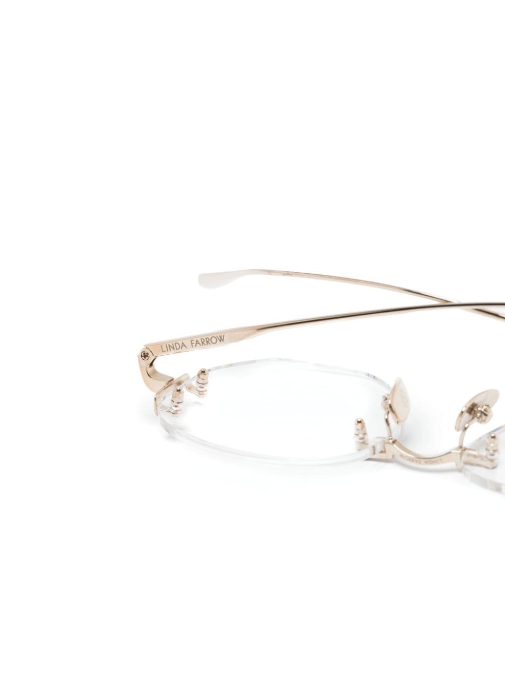 Shop Linda Farrow Sandor Wayfarer-frame Glasses In Gold