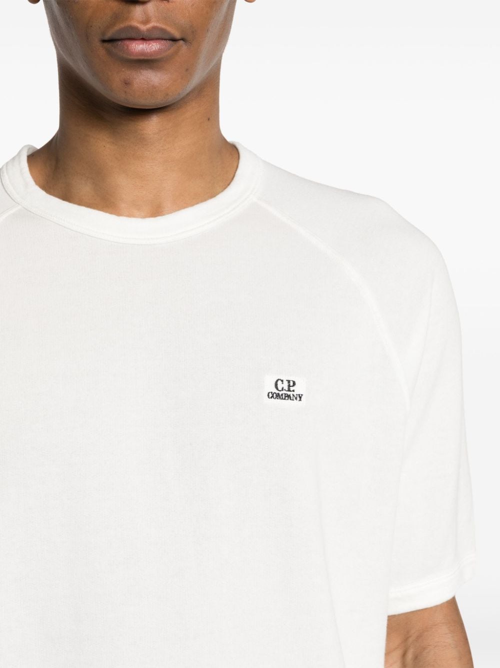 C.P. Company T-shirt met geborduurd logo Wit