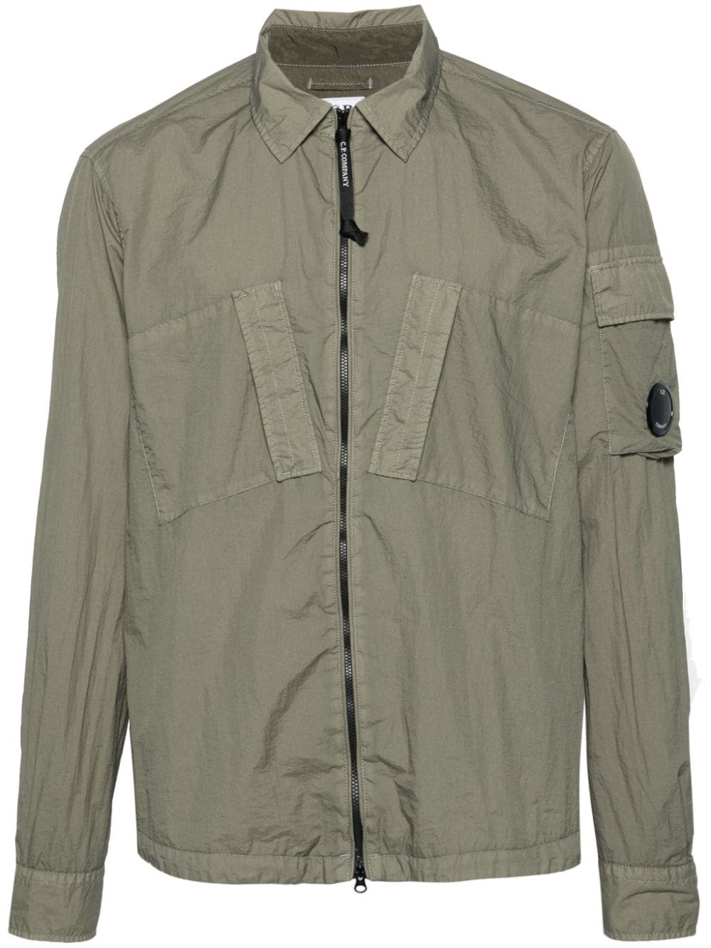 C.p. Company Taylon L Lens-detail Shirt In Green