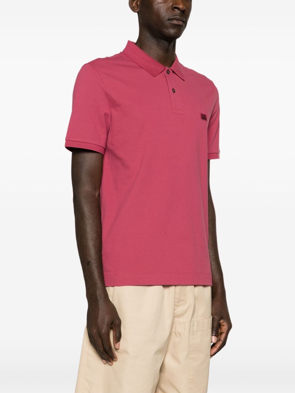 C.P. Company Poloshirt met logopatch Roze
