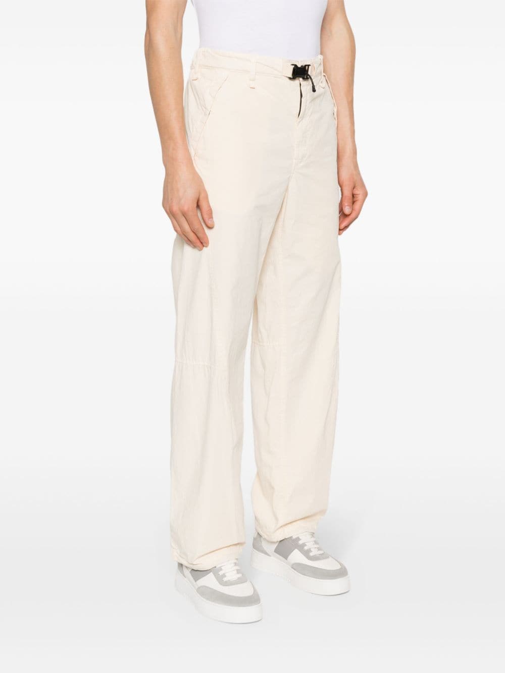 Shop C.p. Company Straight-leg Cargo Trousers In Neutrals