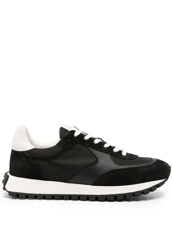 Gianvito Rossi Gravel Suede-trim Sneakers in Black