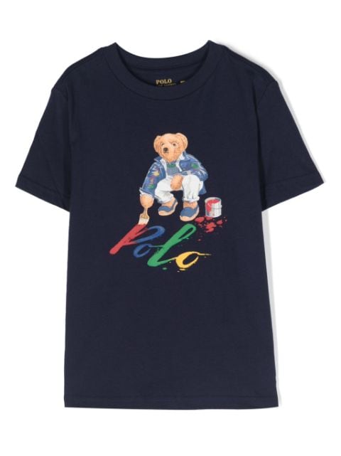 Ralph Lauren Kids t-shirt en coton à imprimé Polo Bear