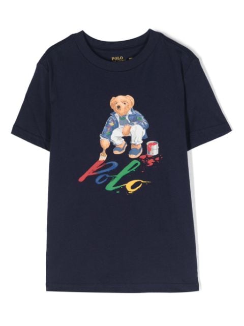 Polo Bear-print cotton T-shirt