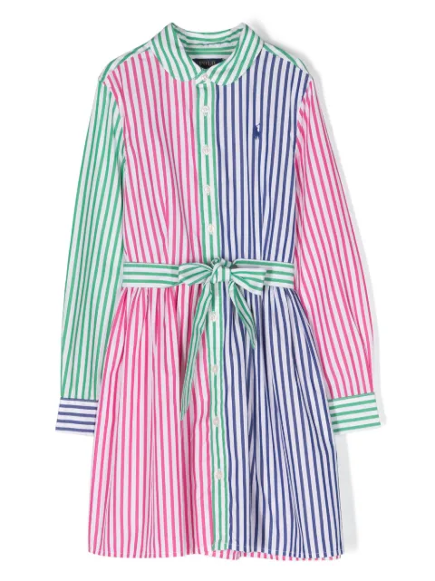 POLO RALPH LAUREN KIDS vestido camisero con logo bordado